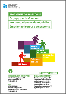 Régulation des émotions groupe thérapeutique pour adolescents RFSM Fribourg